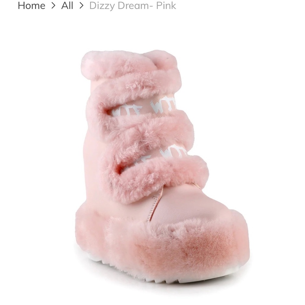 Anthony Wang Dizzy Dream Wedge Pink Women's Platform Boots size 6 New